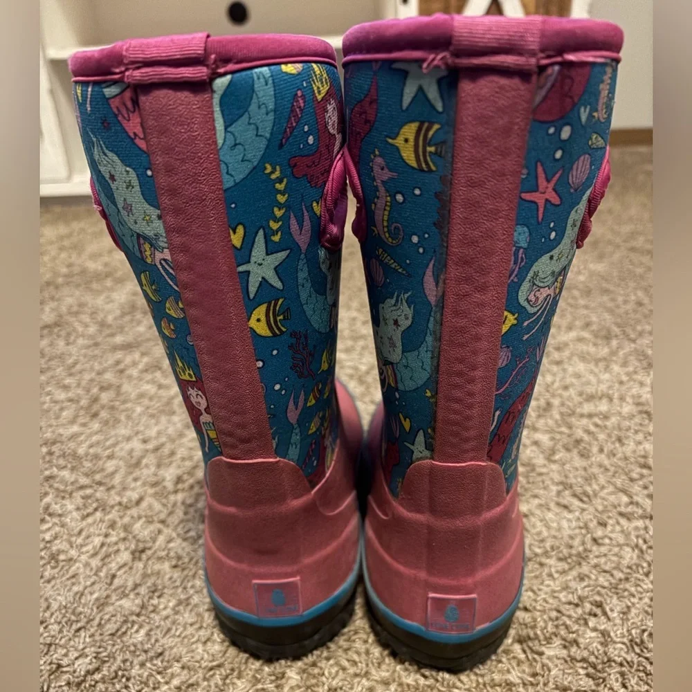 Girls LoneCone Boot-iful Mermaid Neoprene Boots Size 2 - Picture 5 of 7